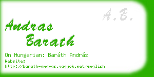 andras barath business card
